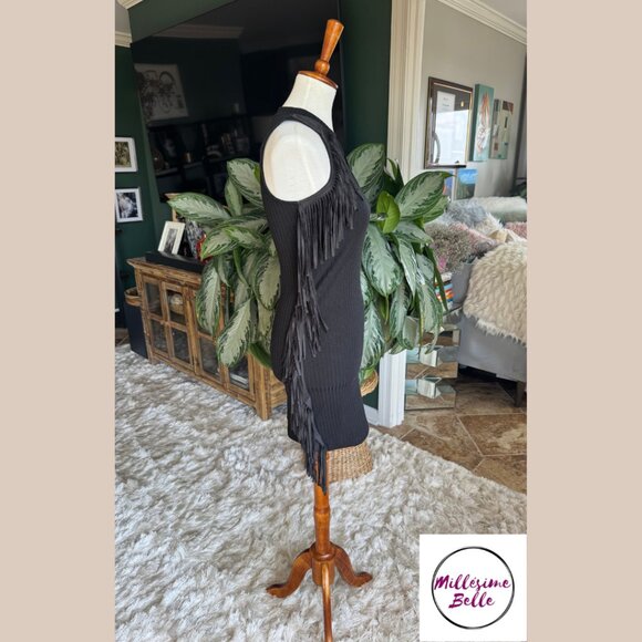 Karlie Black Fringe Dress - Picture 7 of 8